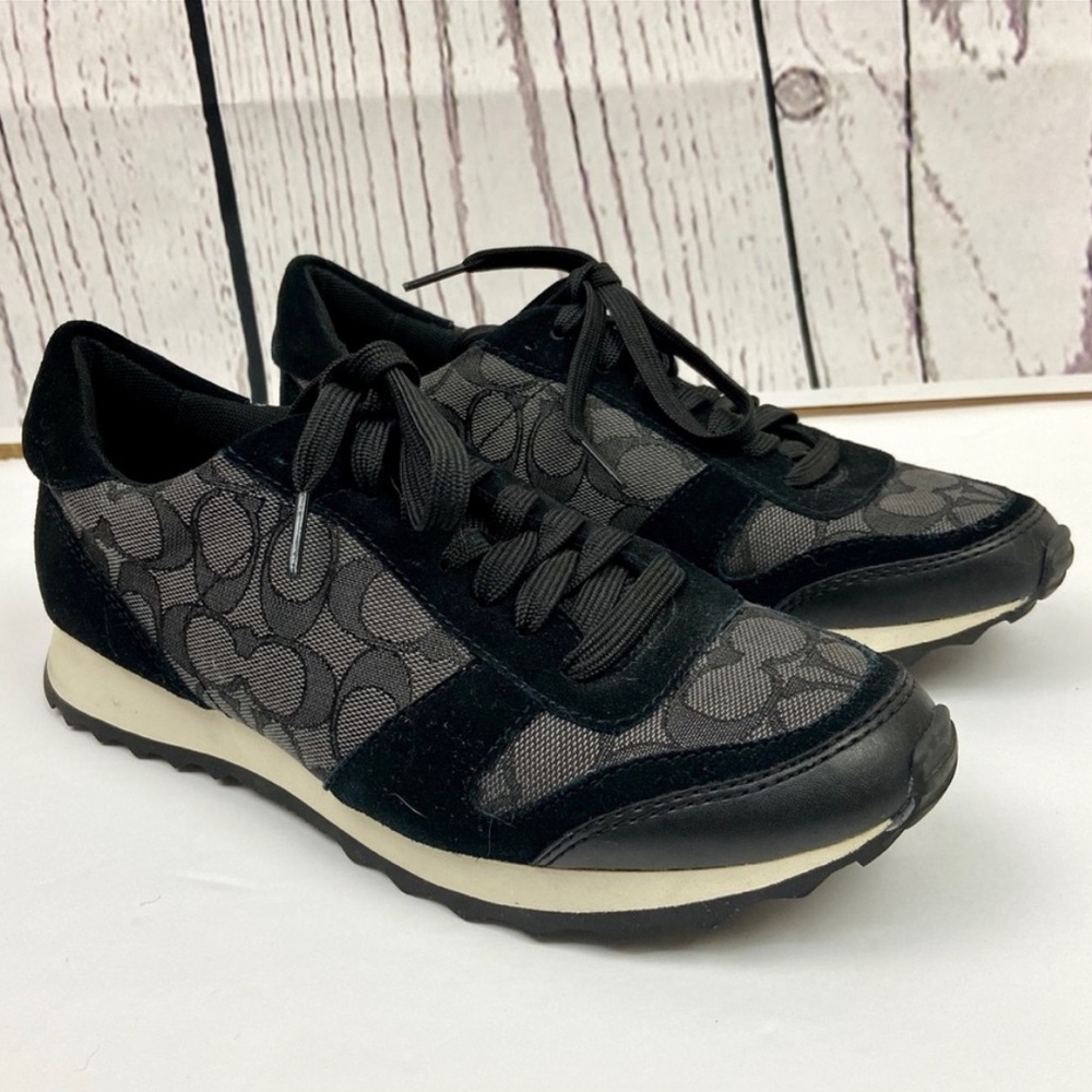 Coach Black Signature Jacquard Shoes